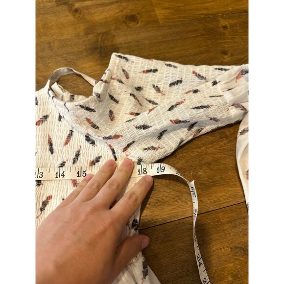 Torrid 2X White Feather Challis Cold Shoulder Blouse NWT Festival Hippie Meadow - Picture 11 of 12